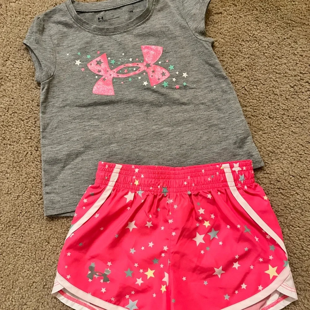 Under Armour outfit Gray and Hot Pink Starry Design - Picture 1 of 6
